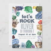 Geologie Verjaardag Uitnodiging Geode Gem Dig Part (Voorkant)