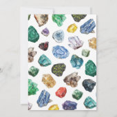 Geologie Verjaardag Uitnodiging Geode Gem Dig Part (Achterkant)