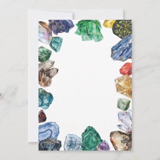 Geologie Verjaardag Uitnodiging, Rock Nodig Geode  Kaart (Achterkant)