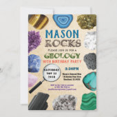 Geologie Verjaardagsfeest Rocks edelstenen kristal Kaart (Voorkant)