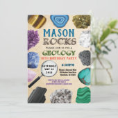 Geologie Verjaardagsfeest Rocks edelstenen kristal Kaart (Staand voorkant)