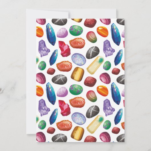 Geologie Verjaardagsfeest Rocks Pareltjes kristall Kaart (Achterkant)