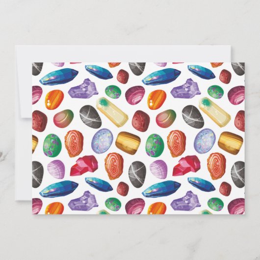 Geologie Verjaardagsfeest Rocks Pareltjes Kristall Kaart (Achterkant)