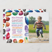 Geologie Verjaardagsfeest Rocks Pareltjes Kristall Kaart (Voorkant / Achterkant)