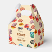 Geologie verjaardagsfeest rotsen edelsteen bedankdoosjes (Achterkant)