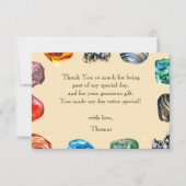 Geologie verjaardagsfeest rotsen edelsteen bedankkaart (Voorkant)