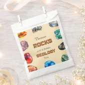 Geologie verjaardagsfeest rotsen edelsteen bedankzakje (Geknipt)