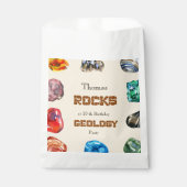 Geologie verjaardagsfeest rotsen edelsteen bedankzakje (Voorkant)