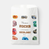 Geologie verjaardagsfeest rotsen edelsteen bedankzakje (Voorkant)