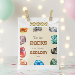 Geologie verjaardagsfeest rotsen edelsteen bedankzakje