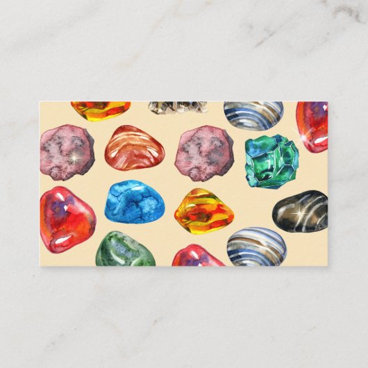 Geologie verjaardagsfeest rotsen edelsteen informatiekaartje (Achterkant)