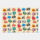 Geologie verjaardagsfeest rotsen edelsteen inpakpapier vel (Voorkant 2)