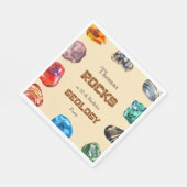 Geologie verjaardagsfeest rotsen edelsteen servet (Hoek)