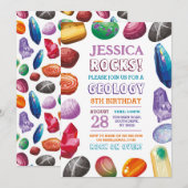 Geologie Verjaardagsfeest Rotsen Edelstenen Krista Kaart (Voorkant / Achterkant)
