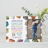 Geologie Verjaardagsfeest Rotsen Edelstenen Krista Kaart (Staand voorkant)