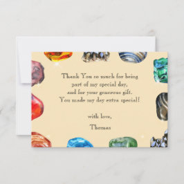 Geologie verjaardagsfeestje gesteentegroeven edels bedankkaart