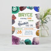 Geologie Verjaardagsfeestuitnodigingen Kaart (Staand voorkant)