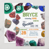 Geologie Verjaardagsfeestuitnodigingen Kaart (Voorkant / Achterkant)