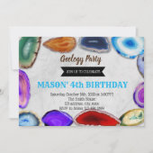 Geologie verjaardagsuitnodiging kaart (Voorkant)
