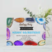 Geologie verjaardagsuitnodiging kaart (Staand voorkant)