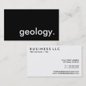 geologie. visitekaartje (Voorkant / Achterkant)