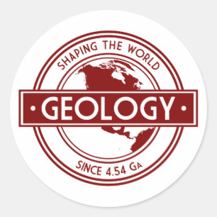 Geologie - vormgeving van de Logo van de wereld (N Ronde Sticker