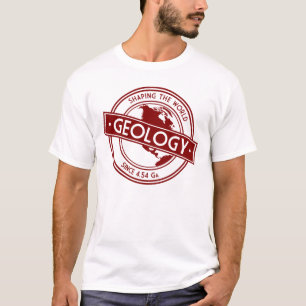 Geologie - vormgeving van de Logo van de wereld (N T-shirt
