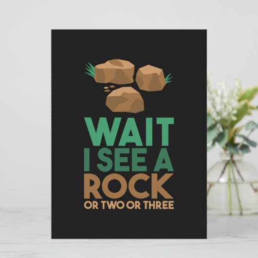 Geologie, wacht, ik zie een rots. (Staand voorkant)