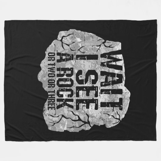 Geologie, wacht, ik zie een rots. fleece deken (Voorkant (Horizontaal))