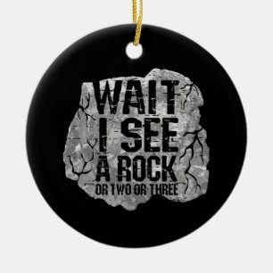 Geologie, wacht, ik zie een rots. keramisch ornament