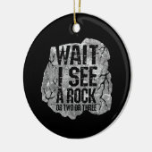 Geologie, wacht, ik zie een rots. keramisch ornament (Links)