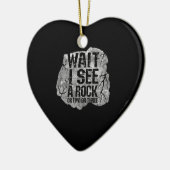 Geologie, wacht, ik zie een rots. keramisch ornament (Links)