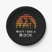 Geologie, wacht, ik zie een rots. papieren bordje (Voorkant)