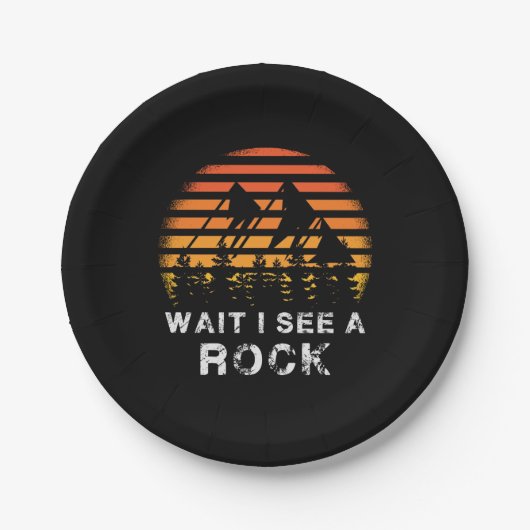 Geologie, wacht, ik zie een rots. papieren bordje (Voorkant)