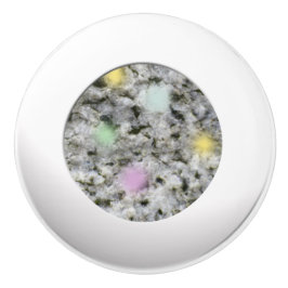 Geologie White Granite Rock Texture Pastel Stippen Keramische Knop