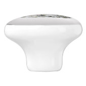 Geologie White Granite Rock Texture Pastel Stippen Keramische Knop (Zijkant)