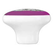 Geologie White Granite Rock Texture Pastel Stippen Keramische Knop (Zijkant)