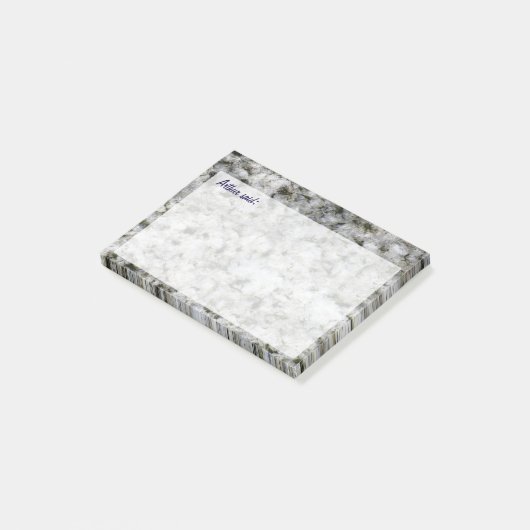 Geologie Wit Graniet Rock Textuur met Tekst Post-it® Notes (Schuin)