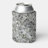 Geologie Witte Graniet Rock Textuur met Naam Blikjeskoeler (Blikje Achterkant)