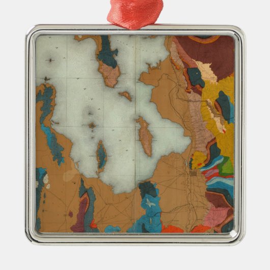 Geologisch Utah Basin Metalen Ornament (Voorkant)