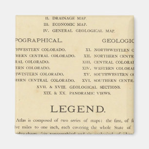 Geologische en geografische atlas van Colorado Magneet