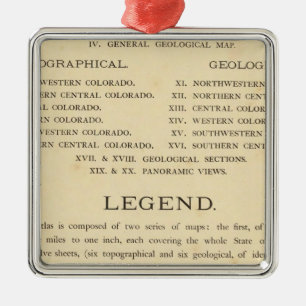 Geologische en geografische atlas van Colorado Metalen Ornament