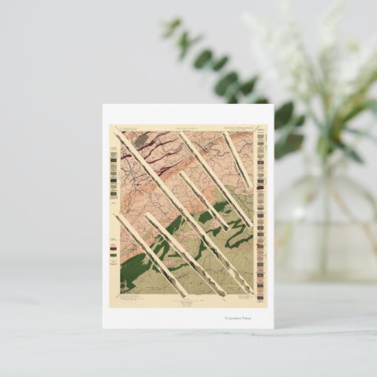 Geologische enquête bij Tennessee en Noord-Korea Briefkaart (Staand voorkant)