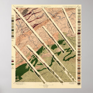 Geologische enquête bij Tennessee en Noord-Korea Poster