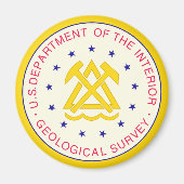 Geologische enquête Verenigde Staten Magneet (Voorkant)