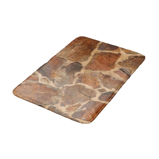 Geologische gesteente wandstructuur Golden Sinaasa Badmat (Gekanteld)