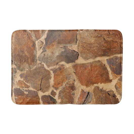 Geologische gesteente wandstructuur Golden Sinaasa Badmat (Voorkant)