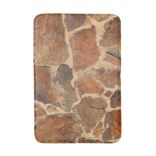 Geologische gesteente wandstructuur Golden Sinaasa Badmat (Voorkant Verticaal)