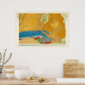 Geologische groenrivierbekken poster (Keuken)
