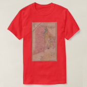 Geologische kaart 1840 van het  eiland Rhode T-shirt (Design voorkant)